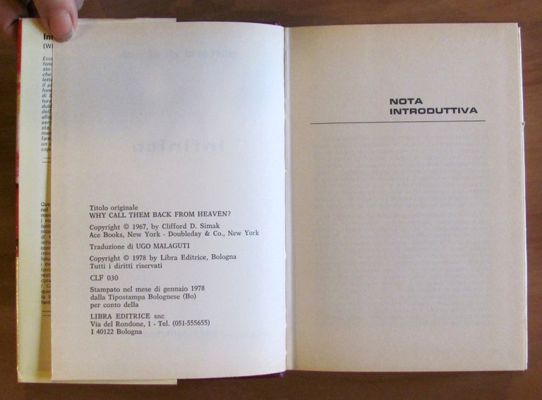 INFINITO - Classici della Fantascienza, I ed. 1978 | Immagine Gallery 3