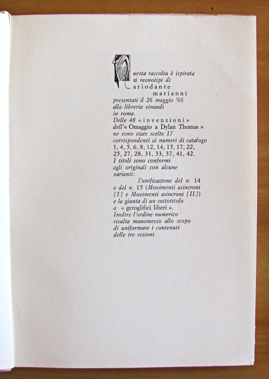 INTERVENTO ONIRICO - Con dedica autografa