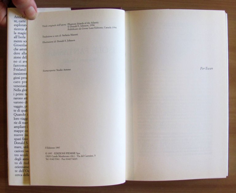 ISOLE FANTASMA (Phantom Islands), I ed. 1997 con Cedola editoriale
