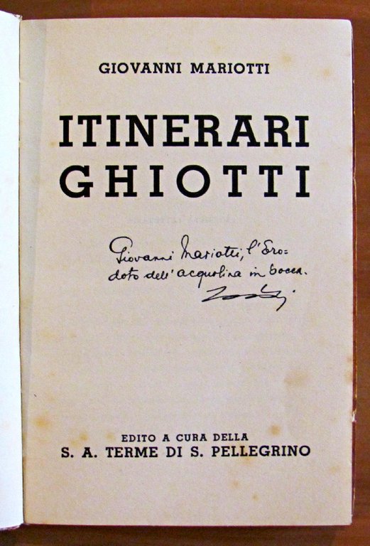 ITINERARI GHIOTTI