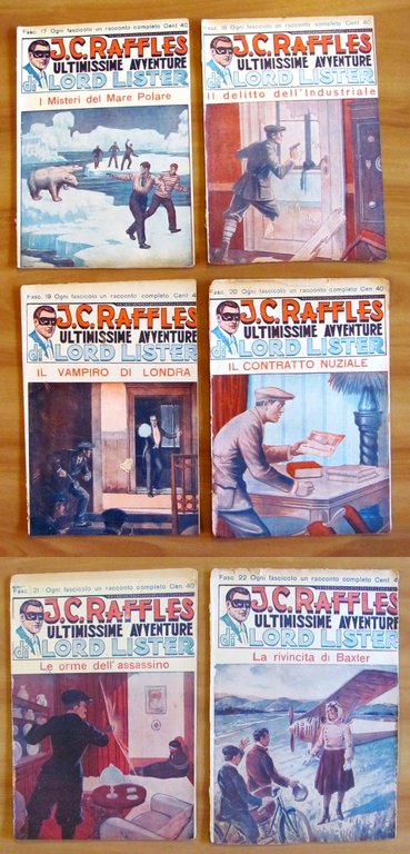 J. C. RAFFLES ultimissime avventure di Lord Lister - Raccolta …