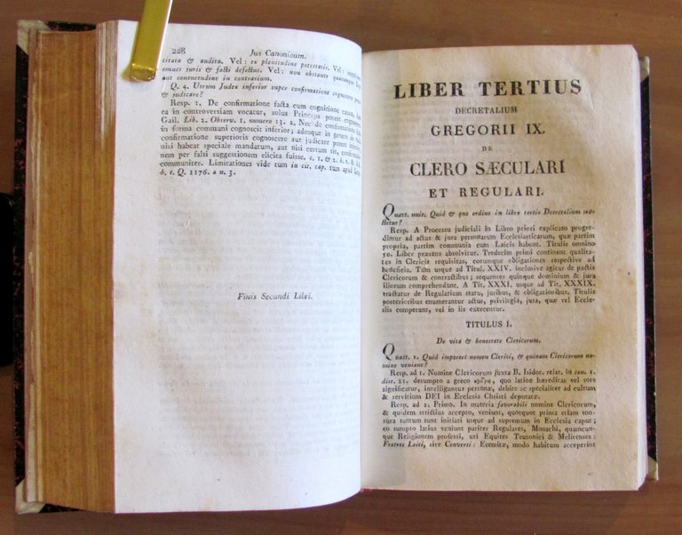 JUS CANONICUM ad Libros V Decretalium Gregorii IX - Explicatum, …