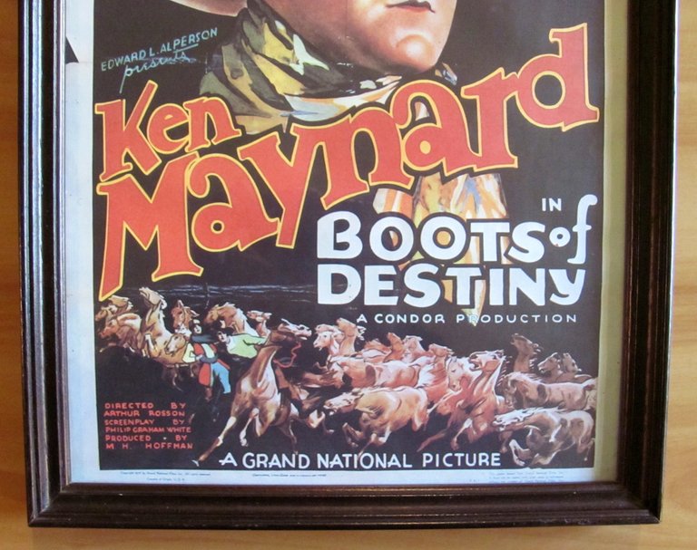 KEN MAYNARD IN BOOTS OF DESTINY - Stampa in cornice …