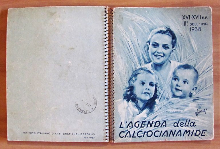 L'AGENDA DELLA CALCIOCIANAMIDE, 1938 - Illustrato - Concimi