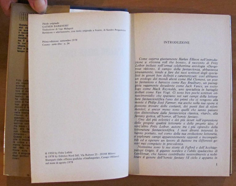 L'ALBA DELLE TENEBRE - Cosmo Serie Oro, I ed. 1978