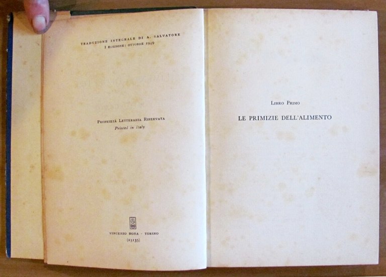 L'ALIMENTO DEGLI DEI - IL CORPO RUBATO, I ed. 1949 …