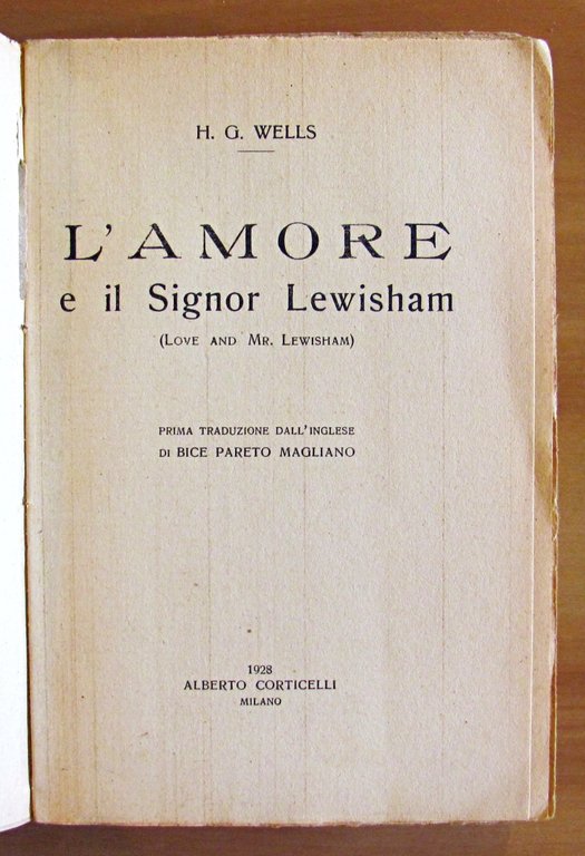 L'AMORE E IL SIGNOR LEWISHAM