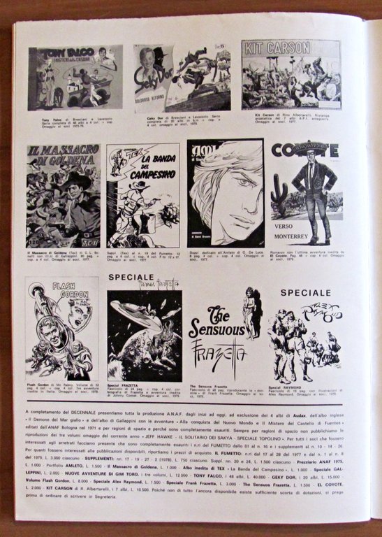 L'ANAF ANAFFIA DA 10 ANNI - Supplemento a Il Fumetto …