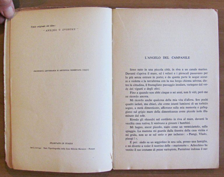 L'ANGELO DEL CAMPANILE - ill. LAPUCCI, I ed. 1951