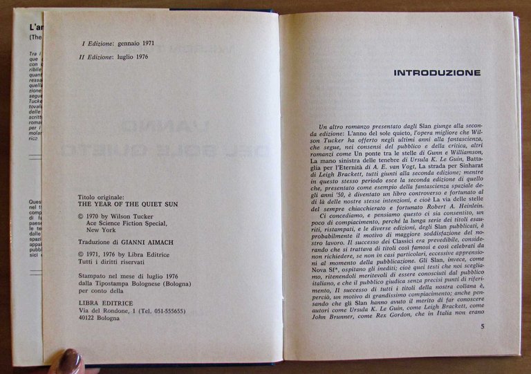 L'ANNO DEL SOLE QUIETO, 1976 - Collana Gli SLAN N.5 | Immagine Gallery 3