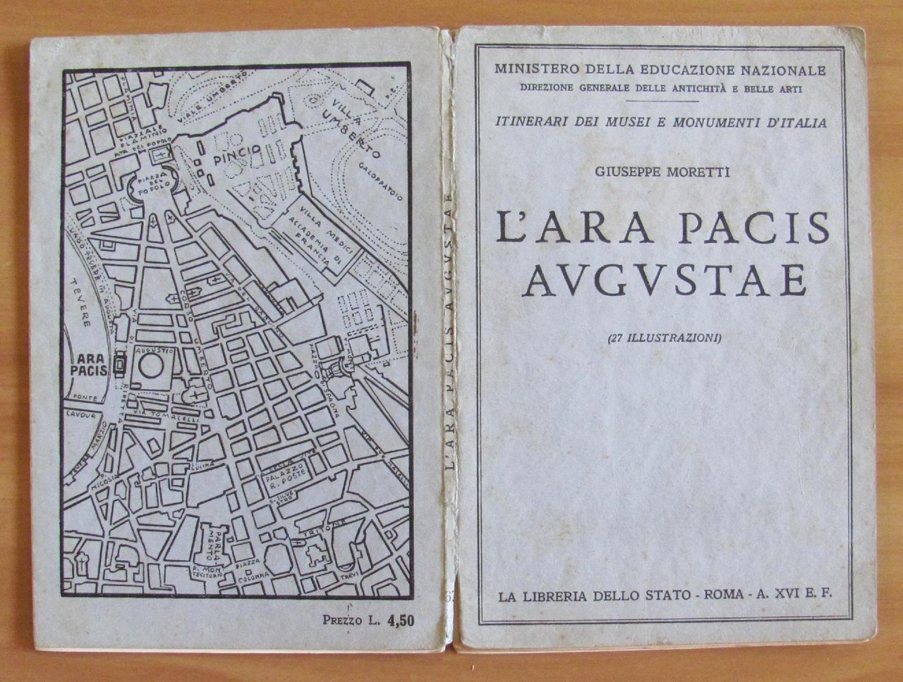 L'ARA PACIS AUGUSTAE - I ed. 1938 con 27 Tavole
