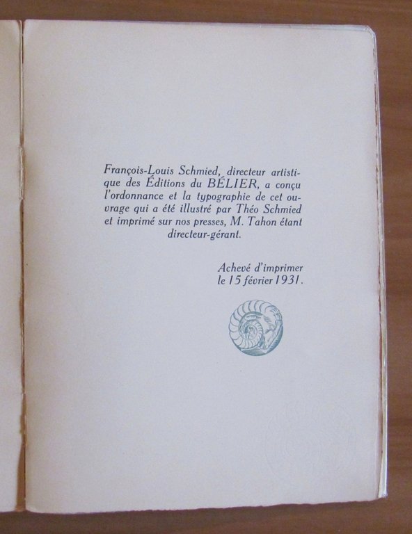 L'AVARE. 1931 - ill. Theo SCHMIED - Tirat. Limitata
