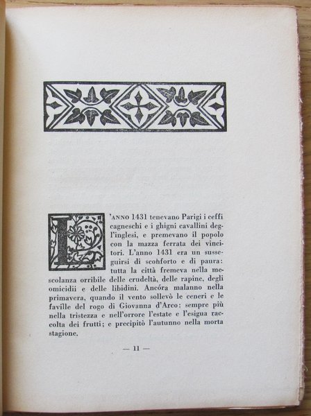 L'AVVENTURA DI VILLON - Ed. E. BARTOLOZZI, I ed. 1933