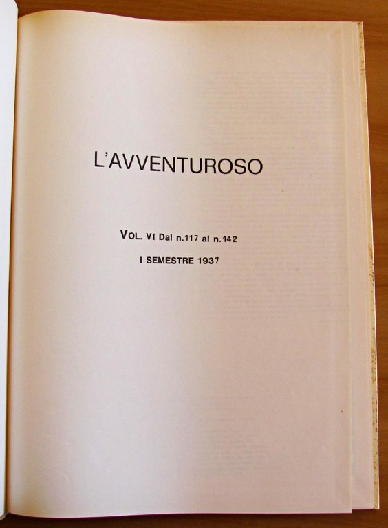 L'AVVENTUROSO - ANNO IV N.117 - I semestre 1937