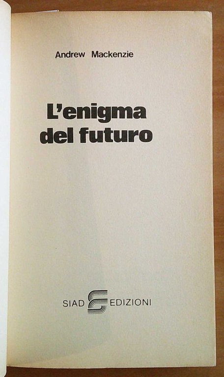 L'ENIGMA DEL FUTURO - Collana Nuovi Mondi, 1978