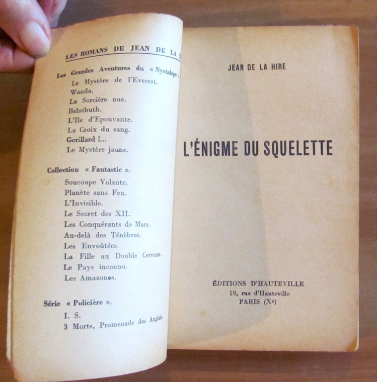 L'ENIGME DU SQUELETTE - Collana FANTASTIC, 1955