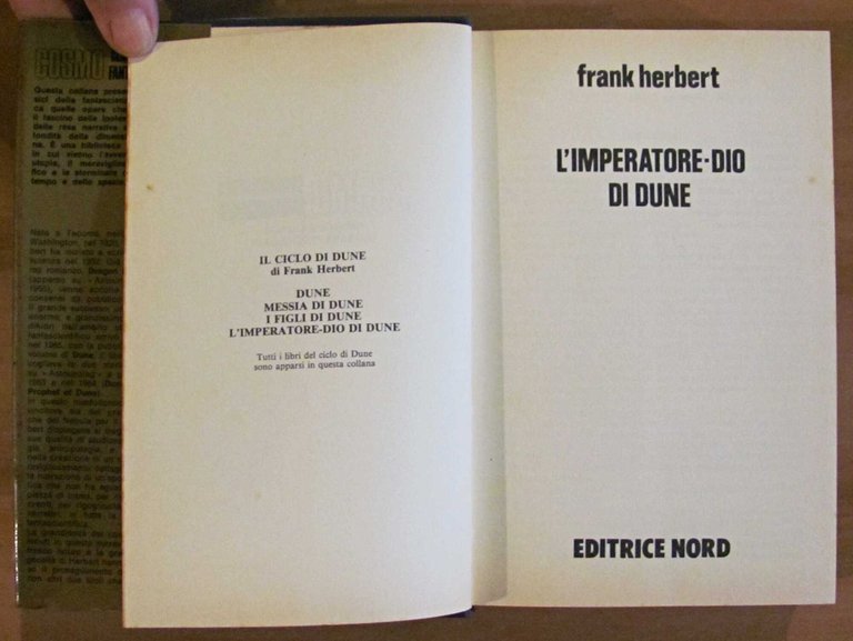 L'IMPERATORE-DIO DI DUNE - Cosmo Oro, I ed. 1982