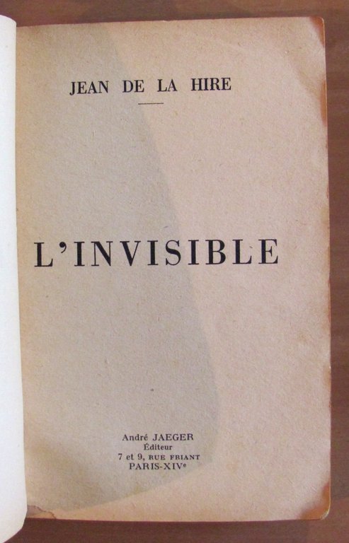 L'INVISIBLE - Collana FANTASTIC, 1953