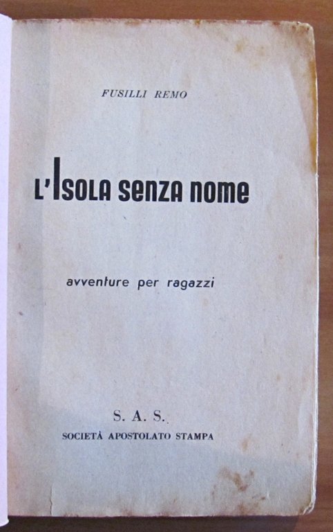 L'ISOLA SENZA NOME - Illustrato da MUSSINO