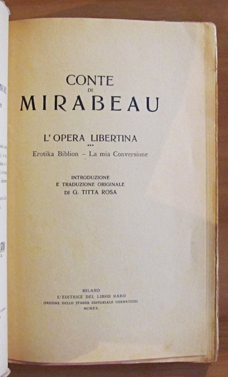 L'OPERA LIBERTINA EROTIKA BIBLION - LA MIA CONVERSIONE - Collana …