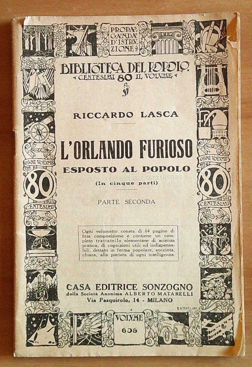 L'ORLANDO FURIOSO ESPOSTO AL POPOLO Parte II, 1936 - Biblioteca …