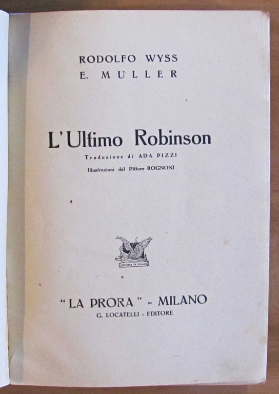 L'ULTIMO ROBINSON, 1945 - ill. ROGNONI