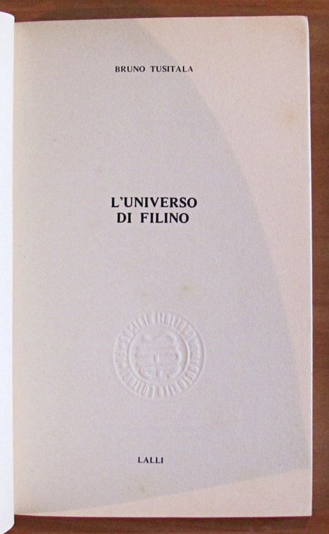 L'UNIVERSO DI FILINO, I ed. 1978