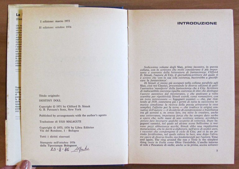 LA BAMBOLA DEL DESTINO - Coll. Slan N.16, 1976 | Immagine Gallery 3