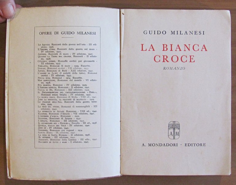 LA BIANCA CROCE - Dedica Autografa, 1942