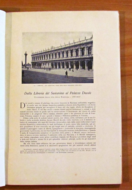LA BIBLIOTECA MARCIANA NELLA SUA NUOVA SEDE - XXVII APRILE …