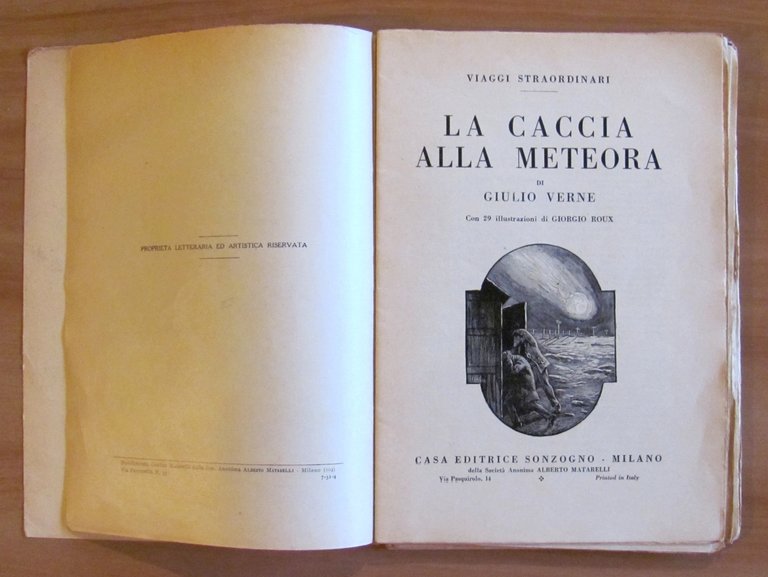 LA CACCIA ALLA METEORA - Viaggi straordinari, 1931 - ill. …