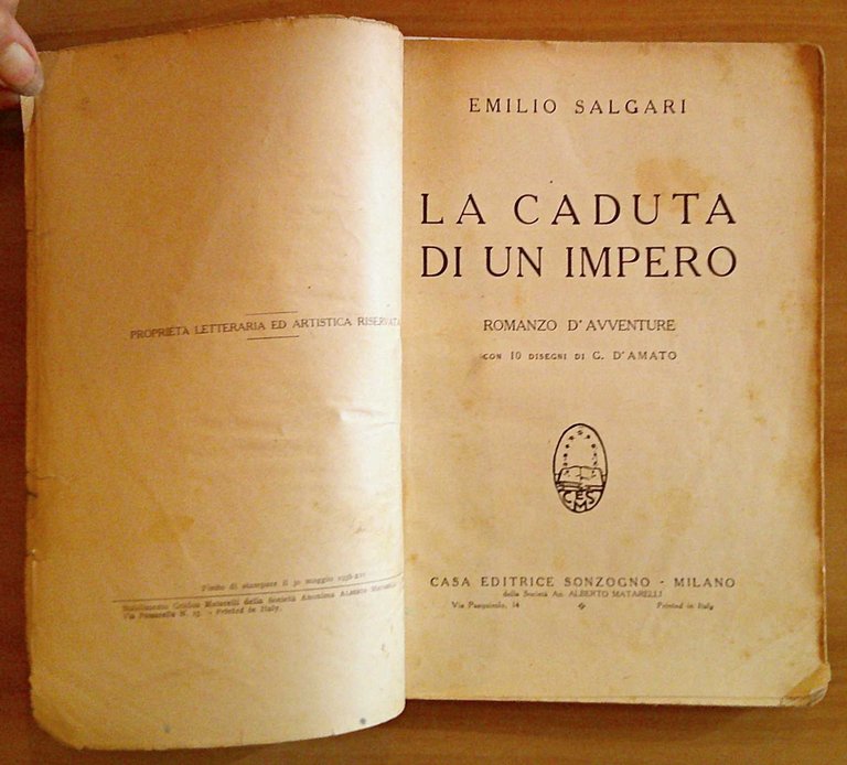 LA CADUTA DI UN IMPERO, 1938 - ill. D'AMATO