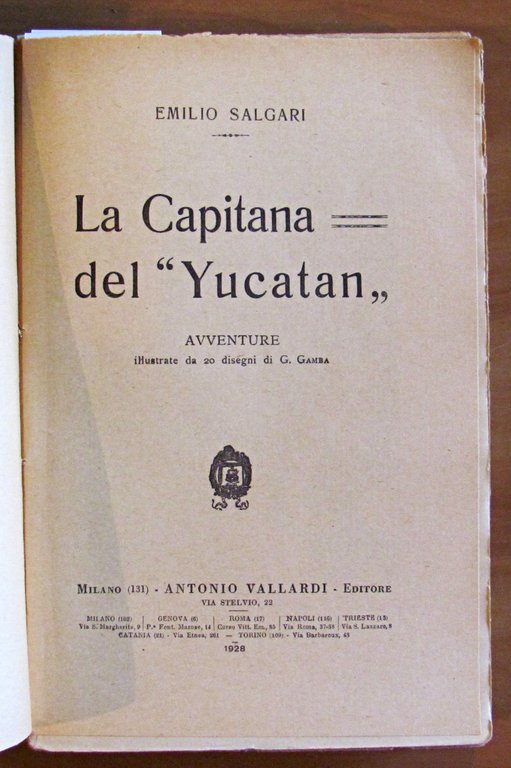 LA CAPITANA DEL YUCATAN, 1928 - ill. GAMBA