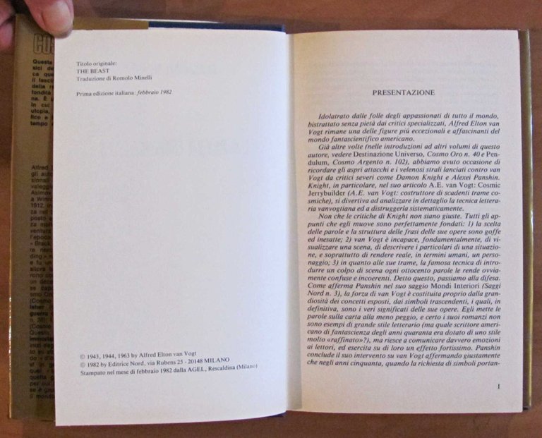 LA CITTA' IMMORTALE - Cosmo Serie Oro, I ed. 1982