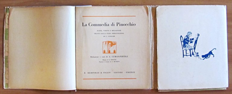 LA COMMEDIA DI PINOCCHIO, 1926 - ill. MUSSINO + Spartito