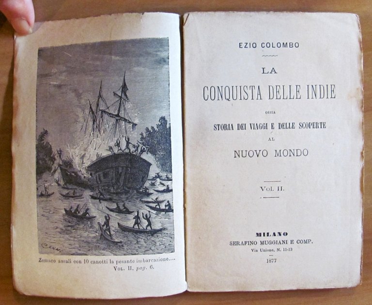 LA CONQUISTA DELLE INDIE - 2 Volumi, Completo, 1877