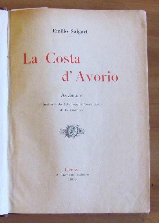 LA COSTA D'AVORIO, 1903 - ill. GAMBA