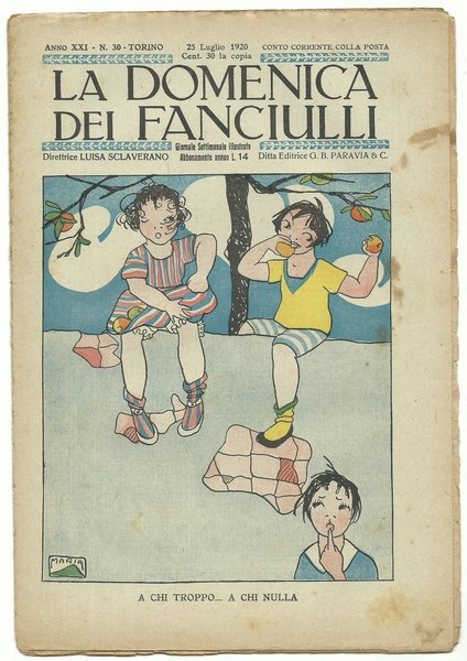 LA DOMENICA DEI FANCIULLI N.30 del 25 Luglio 1920