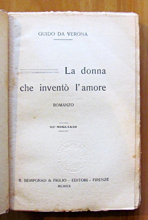 LA DONNA CHE INVENTO' L'AMORE