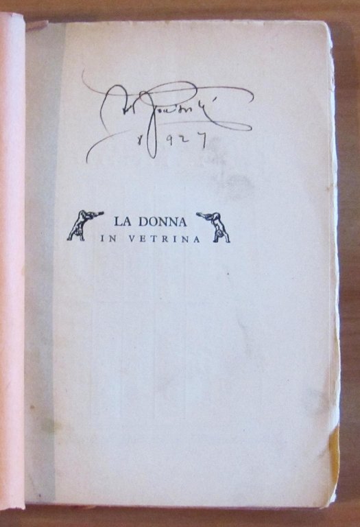 LA DONNA IN VETRINA - Collana AL FAUNO GIALLO, 1926