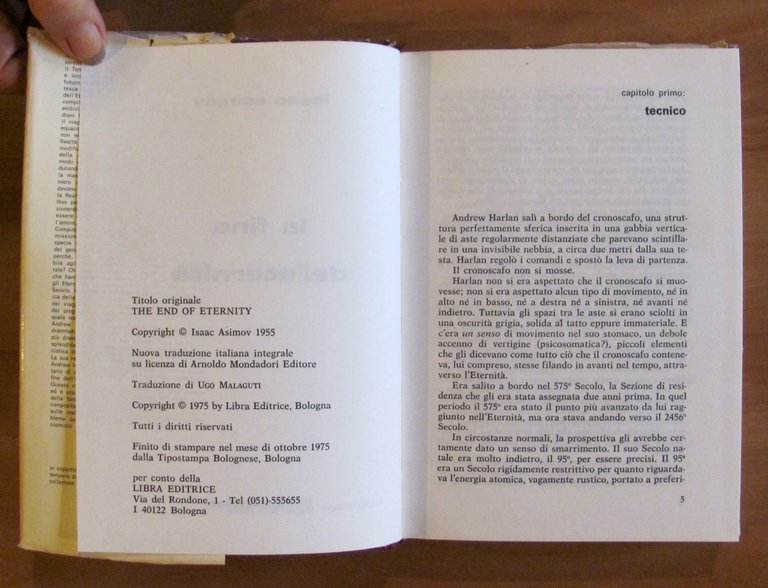 LA FINE DELL'ETERNITA' - Classici della Fantascienza, I ed. 1975 | Immagine Gallery 3