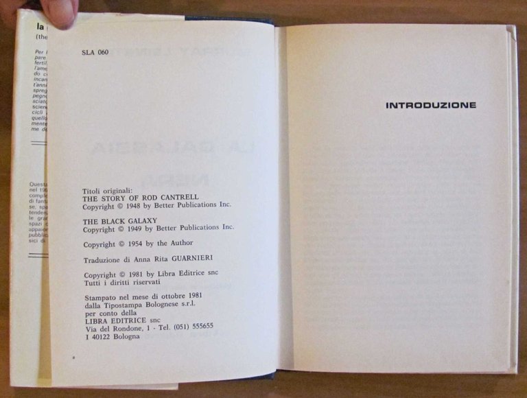 LA GALASSIA NERA - Collana Gli SLAN N.60, I ed. …