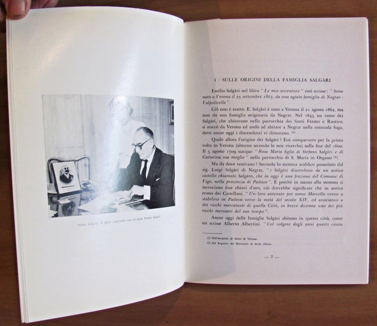 LA GIOVINEZZA DI EMILIO SALGARI, I ed. 1963