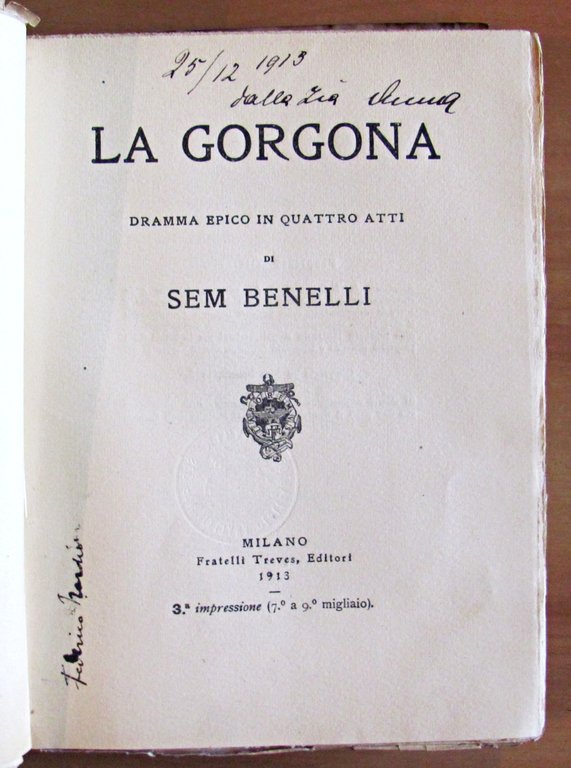 LA GORGONA - Dramma Epico in 4 Atti