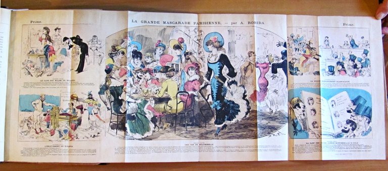 LA GRANDE MASCARADE PARISIENNE, 1880 - ill. ROBIDA