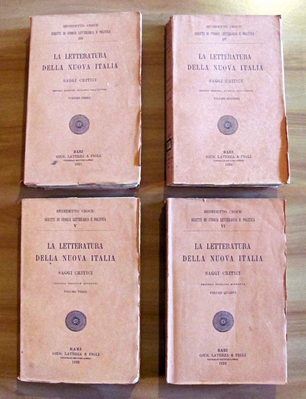 LA LETTERATURA DELLA NUOVA ITALIA III-IV-V-VI II edizione riveduta, 1921-1922