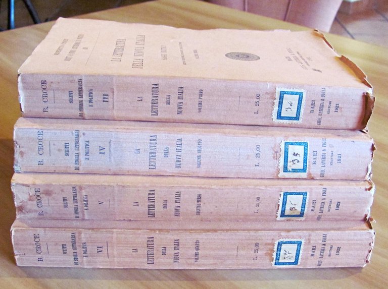 LA LETTERATURA DELLA NUOVA ITALIA III-IV-V-VI II edizione riveduta, 1921-1922