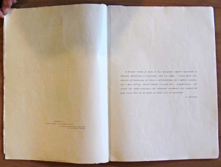 LA MEMORIA APOSTOLORUM IN CATACUMBAS, 1936