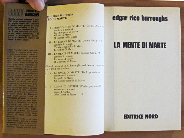 LA MENTE DI MARTE - Cosmo Oro, I ed. 1979