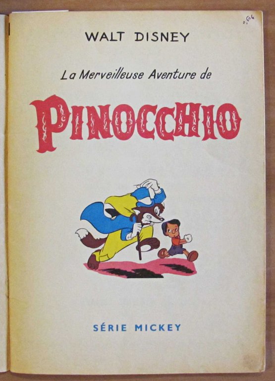 LA MERVEILLEUSE AVENTURE DE PINOCCHIO - Série Mickey, 1965
